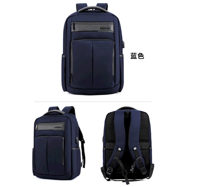 New Men's Nylon Business Computer backpack USB Charged Shoulder Bag Outdoor School Bag backpack