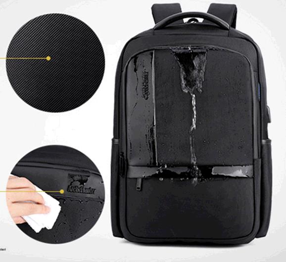 New Men's Nylon Business Computer backpack USB Charged Shoulder Bag Outdoor School Bag backpack
