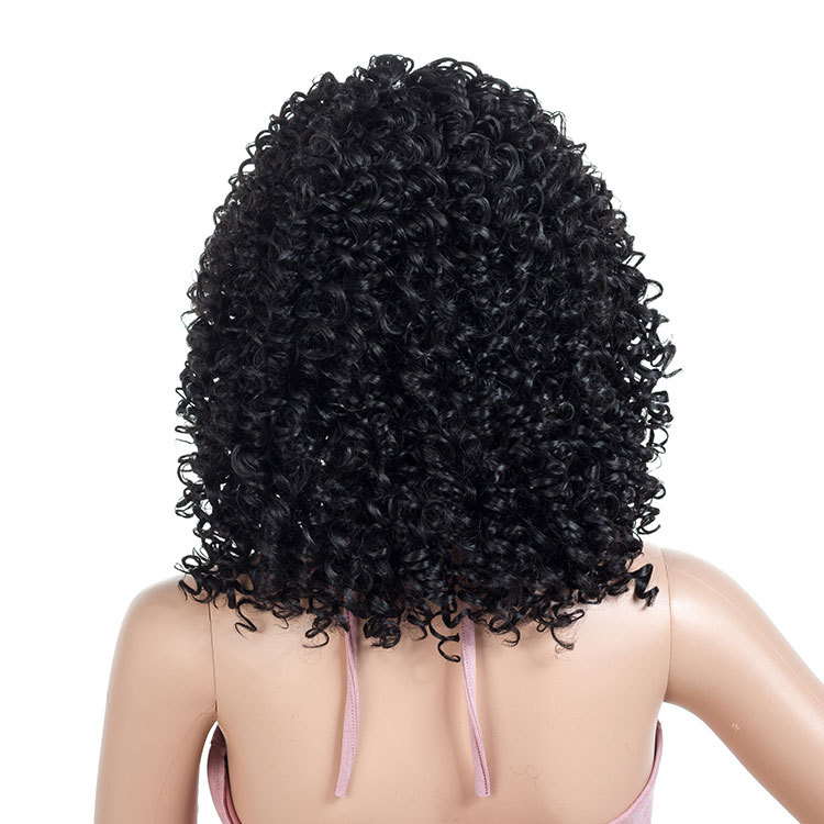 women wig explosion African burly wig short curly wine red black curly wigs