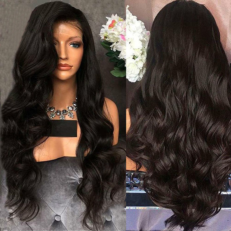 Lace front long curly hair black fluffy deep wave ciliated hair covers wigs 14inch to 28inch