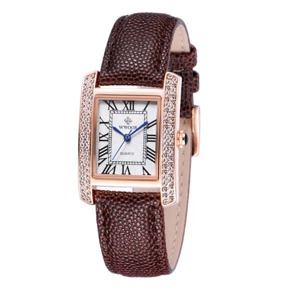 30M Water Resistance Genuine Leather Strap Wristwatch