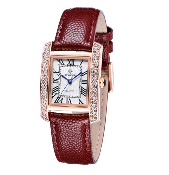 30M Water Resistance Genuine Leather Strap Wristwatch