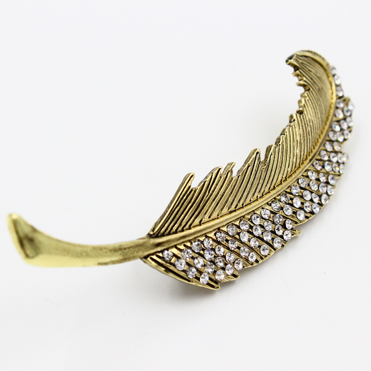 hot fashion trend retro gem leaf hairpin hair accessories
