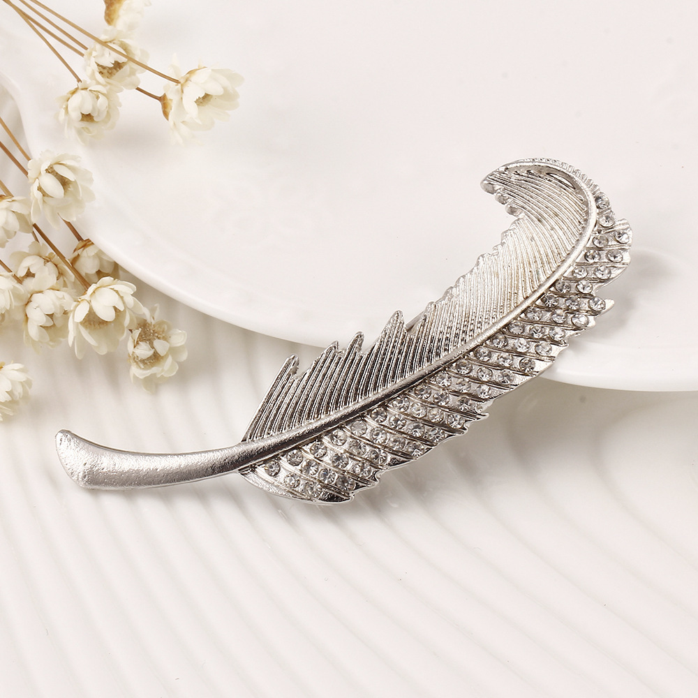 hot fashion trend retro gem leaf hairpin hair accessories