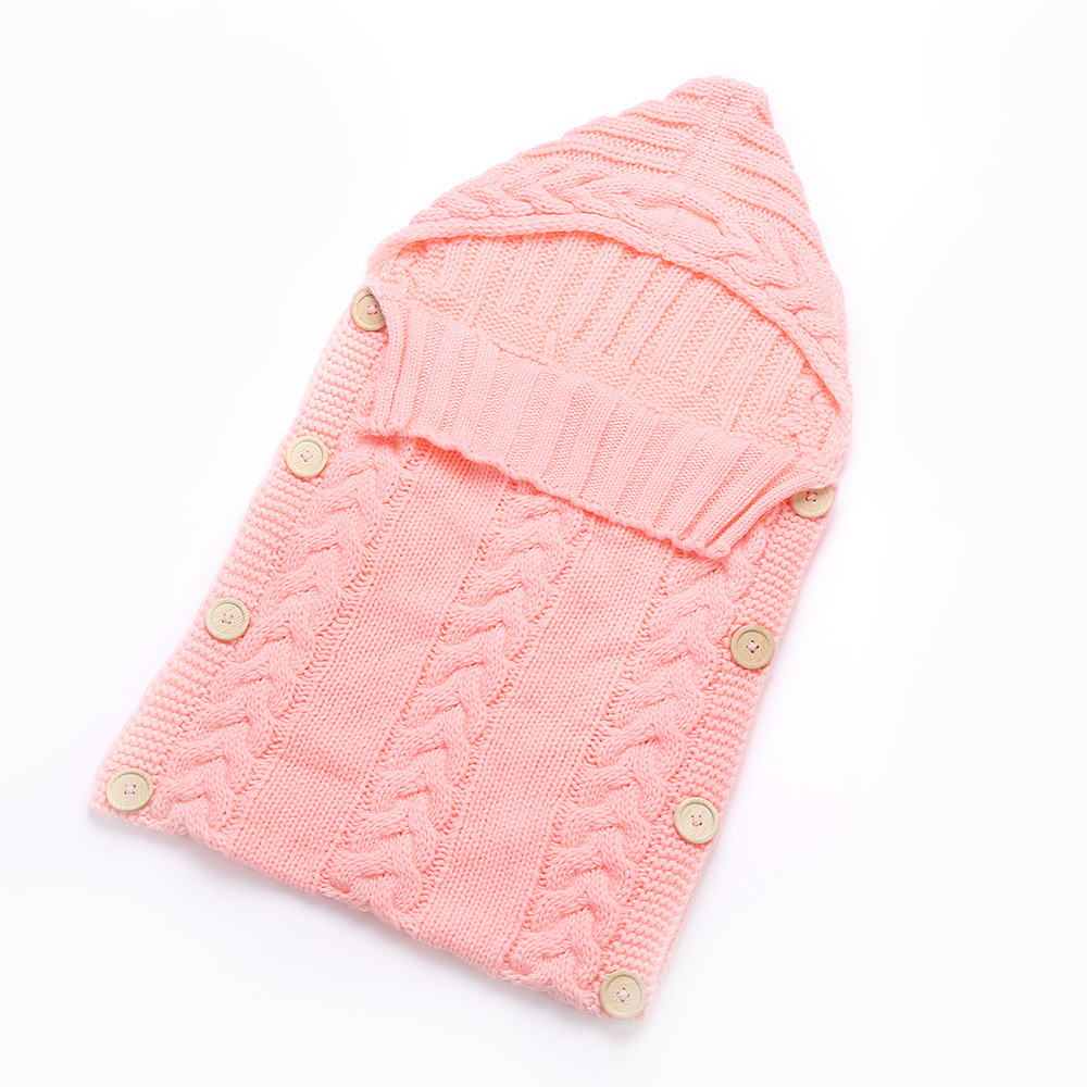 New Hot Newborn Baby Wrap Swaddle Blanket Knit Sleeping Bag Sleep Sack Stroller Winter