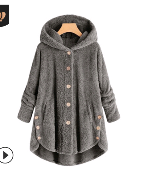 New Fashion Women Coats Autumn Winter Outwear Tops Solid Color Plush Hoodies Loose Warm Faux