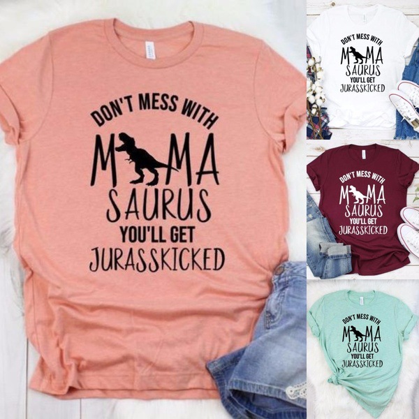 Summer Fashion Women's Funny T-shirt Dinosaur tshirt