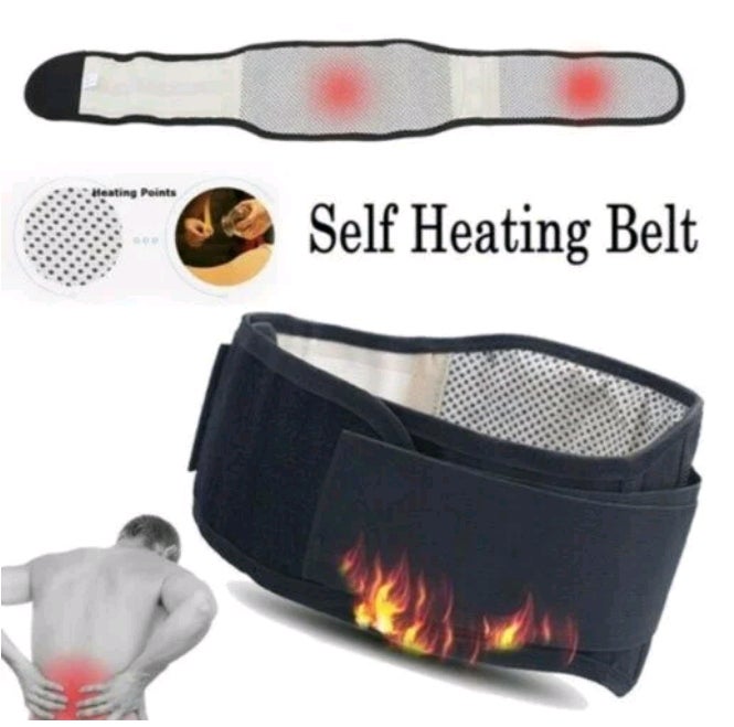 Magnetic Back Support Brace Belt Lumbar Lower Waist Double Adjust Pain Relief
