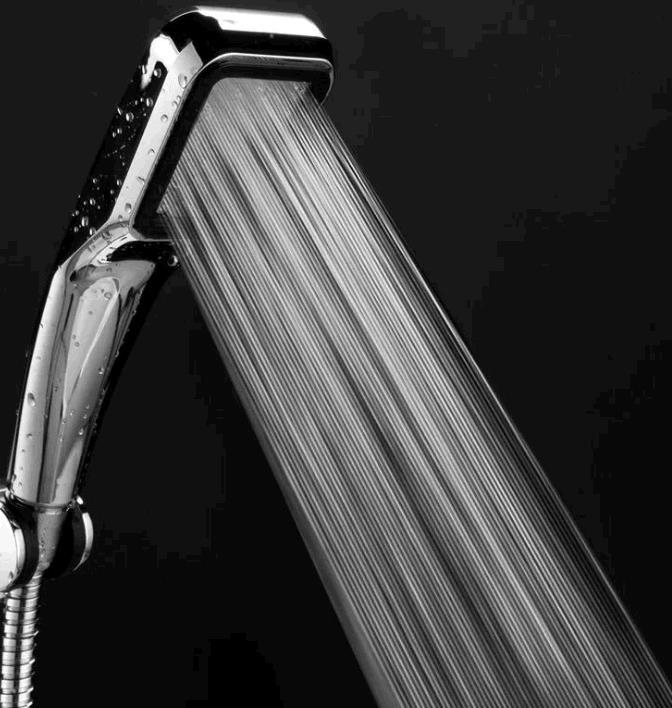 300 hole Pressurized Water Saving Shower Head Plated Bathroom Hand Shower Water Showerhead