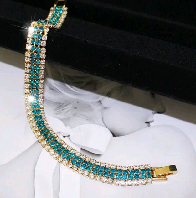 New fashion women Luxury natural green Britney star Bracelets