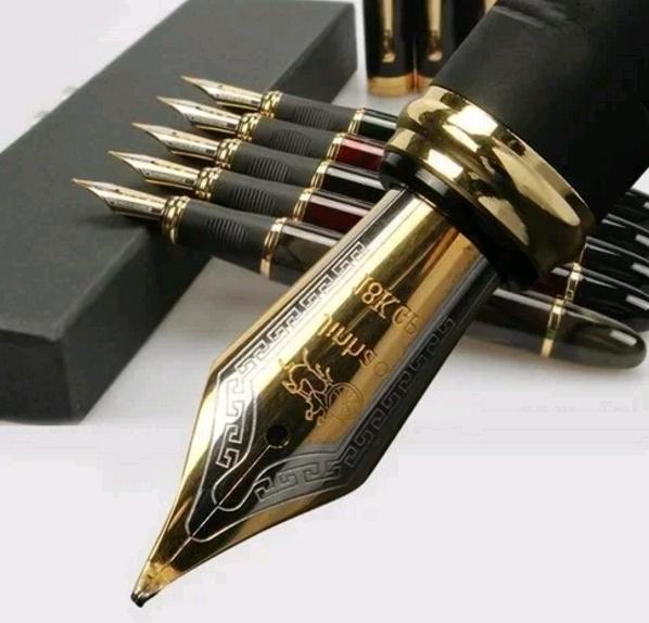 Full Metal Iraurita Fountain pen 0.5mm ink Golden Clip pens dolma kalem Caneta Stationery Office