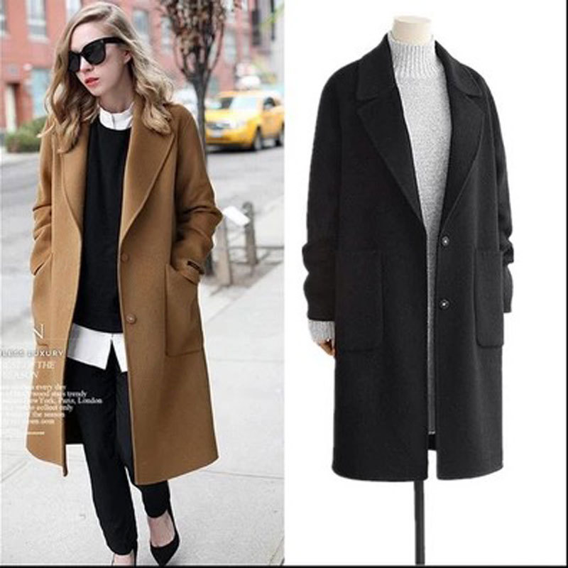 New women's clothing autumn winter medium length casual coat