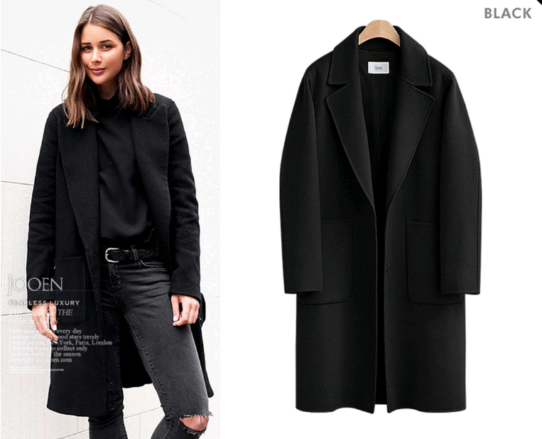 New women's clothing autumn winter medium length casual coat