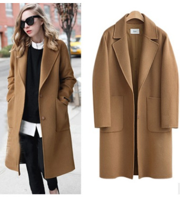 New women's clothing autumn winter medium length casual coat