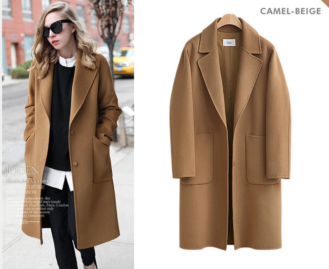 New women's clothing autumn winter medium length casual coat