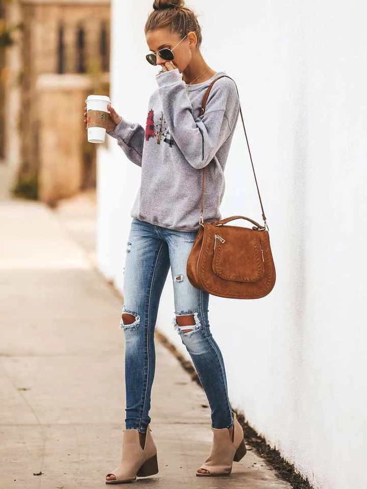 Women Long Sleeve Hoodie Sweatshirt Jumper Hooded Pullover Shirt Tops Blouse
