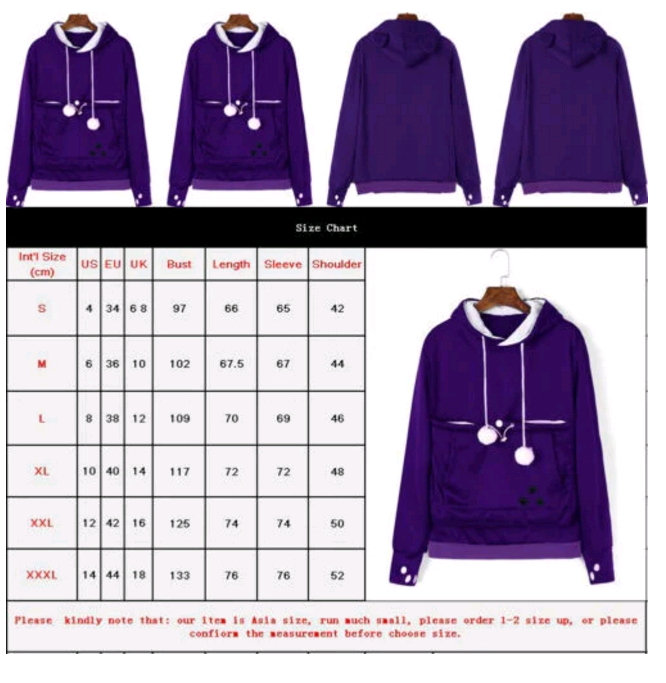 Women's Hoodie Long Sleeve Sweatshirt Jumper Sweater Hip-hop Coat Pullover Tops Sweatshirt