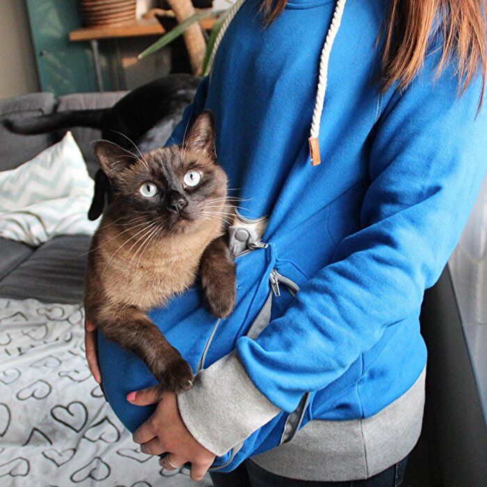 Pet bag hoodie kitten dog bracket holder sweatshirt kangaroo pullover