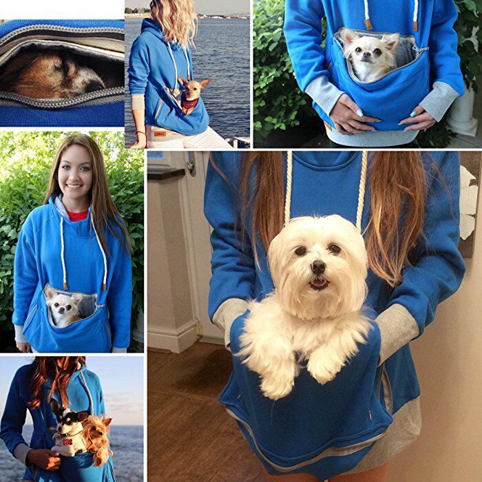 Pet bag hoodie kitten dog bracket holder sweatshirt kangaroo pullover