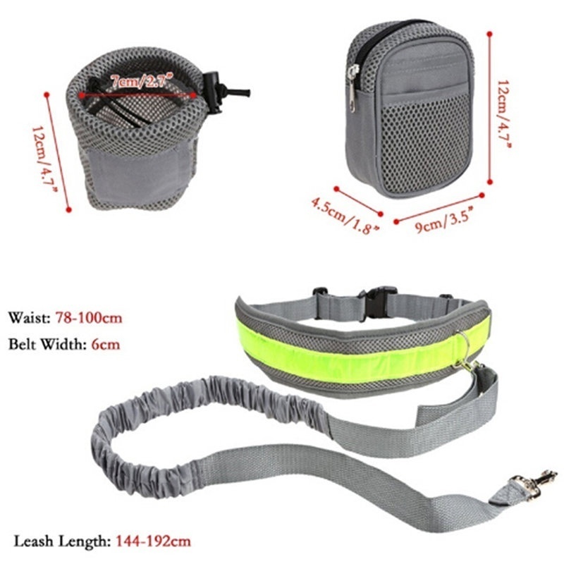 Dog Running Pet Sports Suit Reflective Traction Rope Set Running Traction Belt