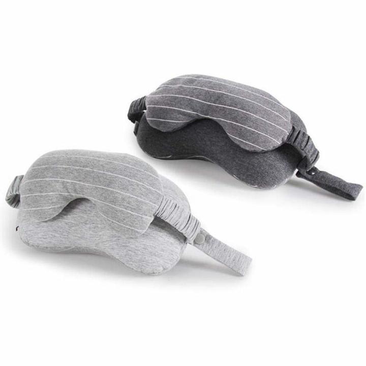 Travel Eye Mask and Neck Pillow Set Office Lunch Break Cotton U-Shaped Neck Pillow Sunshade Goggles