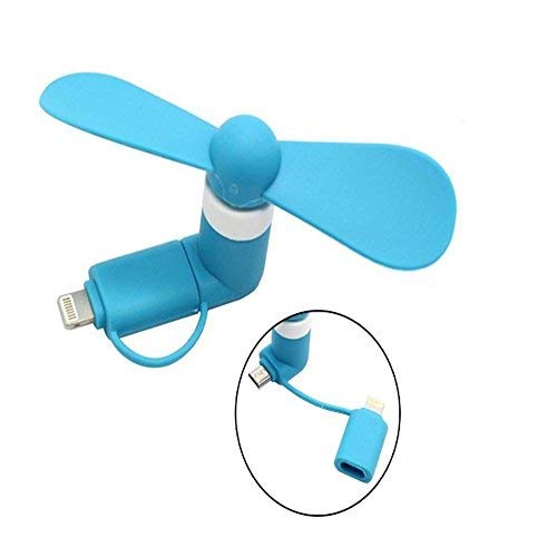 Portable iPhone Fan 2-in-1 Fans for iPhone/iPad and Android Smartphone/Tablet