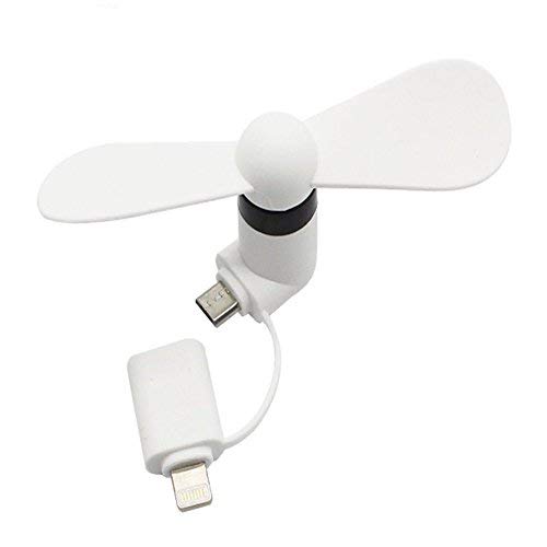 Portable iPhone Fan 2-in-1 Fans for iPhone/iPad and Android Smartphone/Tablet