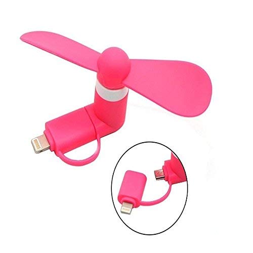 Portable iPhone Fan 2-in-1 Fans for iPhone/iPad and Android Smartphone/Tablet