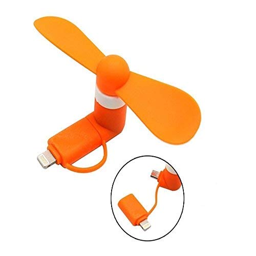 Portable iPhone Fan 2-in-1 Fans for iPhone/iPad and Android Smartphone/Tablet