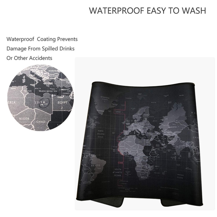 World map mouse pad, Gaming Mouse Mat Extended &amp; Extra Large Mouse Pad