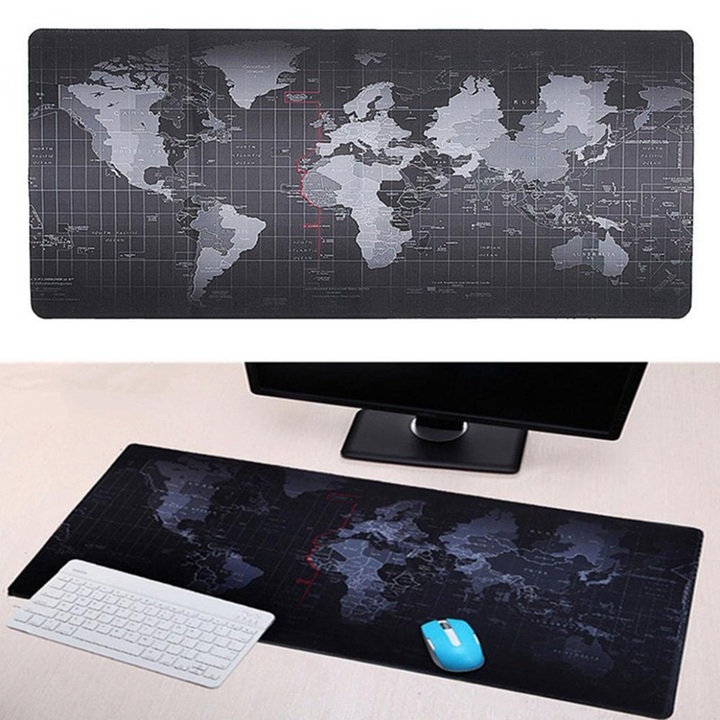 World map mouse pad, Gaming Mouse Mat Extended &amp; Extra Large Mouse Pad