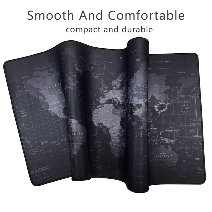 World map mouse pad, Gaming Mouse Mat Extended &amp; Extra Large Mouse Pad