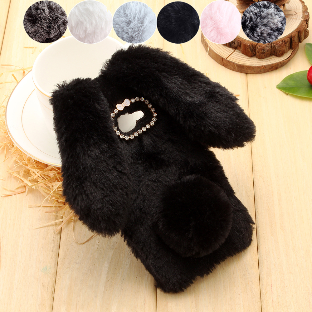 LG LV5 LV3 Q6 Q7 G5 G6 G7 V10 V30 K5 K7 K8 K11 Xcam/Nokia 8 Case,Soft Rabbit Fur Hair Plush Case