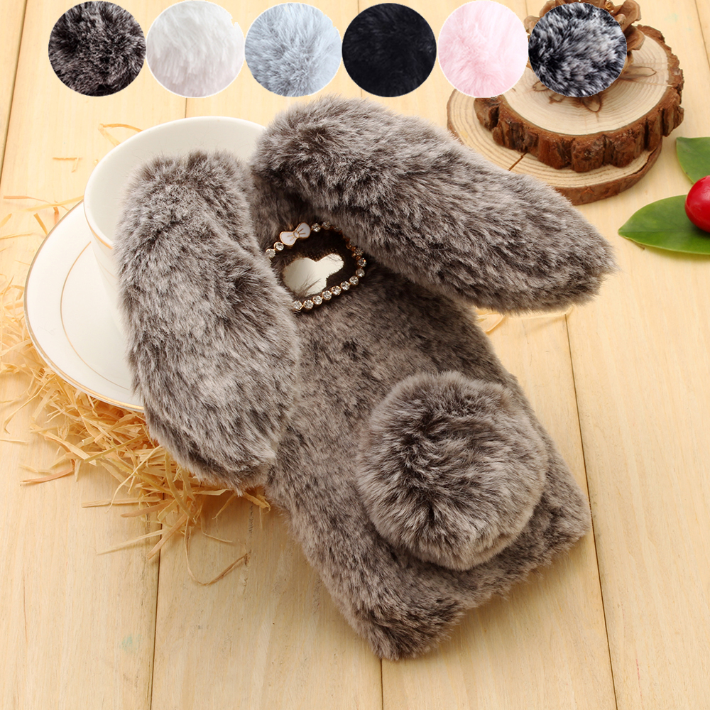 LG LV5 LV3 Q6 Q7 G5 G6 G7 V10 V30 K5 K7 K8 K11 Xcam/Nokia 8 Case,Soft Rabbit Fur Hair Plush Case