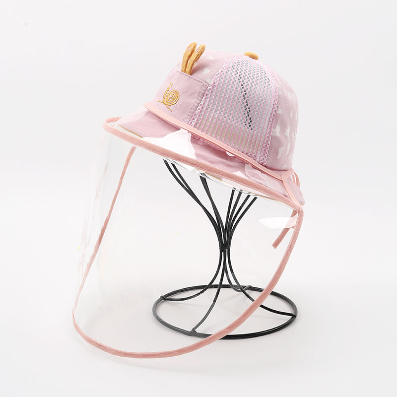 Sun Hat Face Shield Baby Cotton Anti-UV Summer Foldable Beach Sea Vacation Avoid Spitting