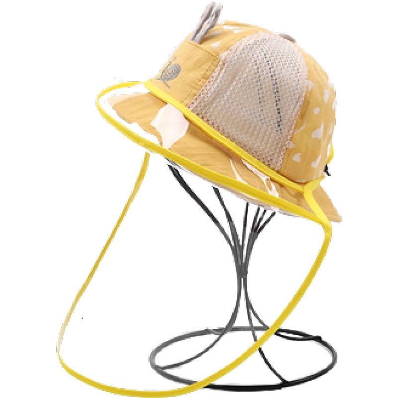 Sun Hat Face Shield Baby Cotton Anti-UV Summer Foldable Beach Sea Vacation Avoid Spitting