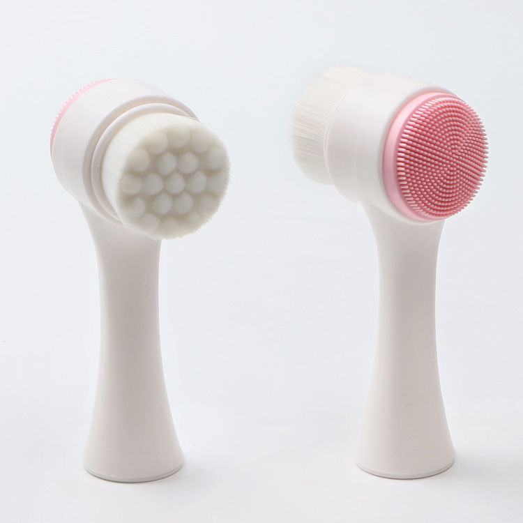 3D Face Wash Brush Double-Sided Silicone Cleansing Instrument Blackhead Deep Clean