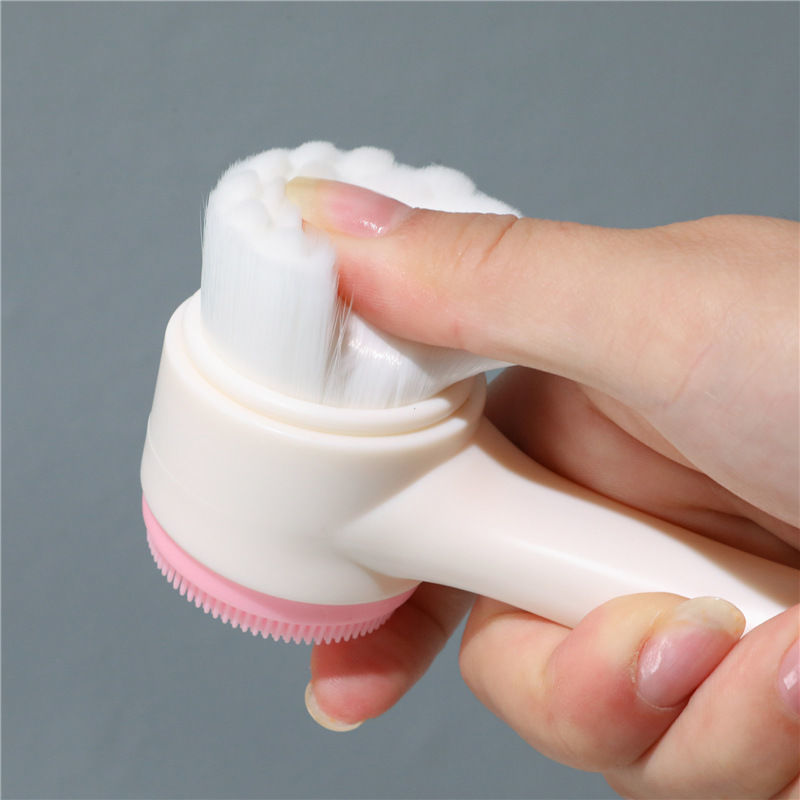 3D Face Wash Brush Double-Sided Silicone Cleansing Instrument Blackhead Deep Clean