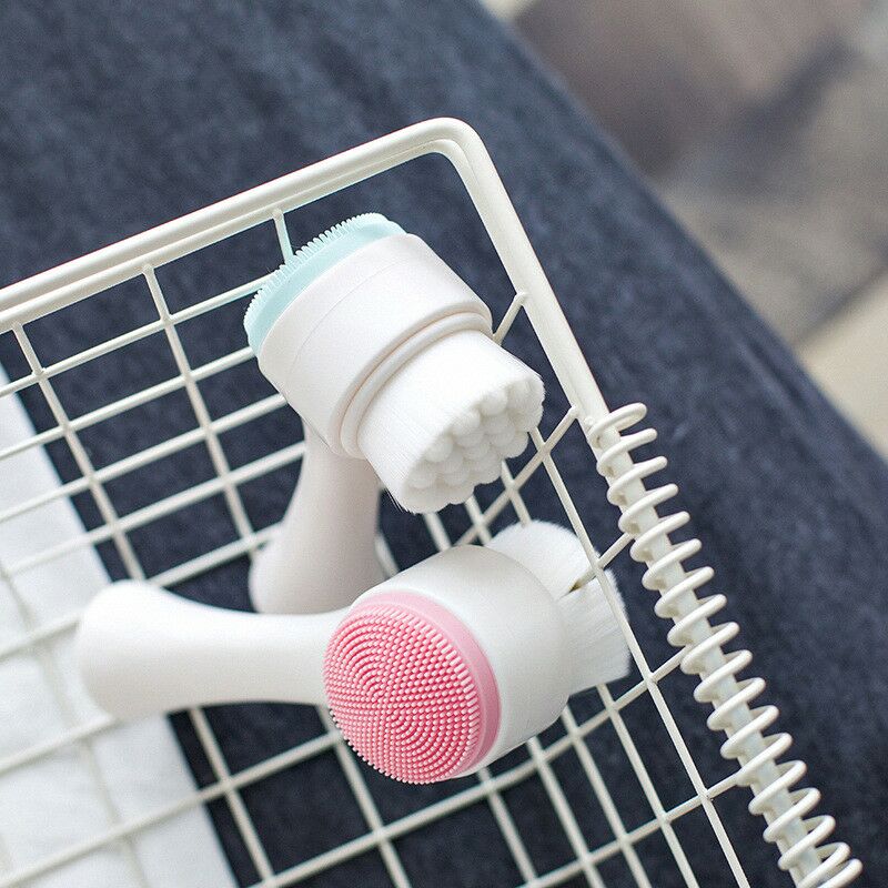 3D Face Wash Brush Double-Sided Silicone Cleansing Instrument Blackhead Deep Clean
