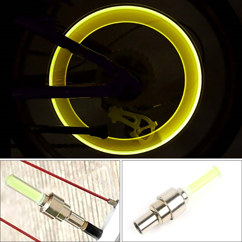 2Pcs Mini LED Bicycle Lights Install at Bicycle Wheel Tire Valve Cycling Bicycle Bike LED Light