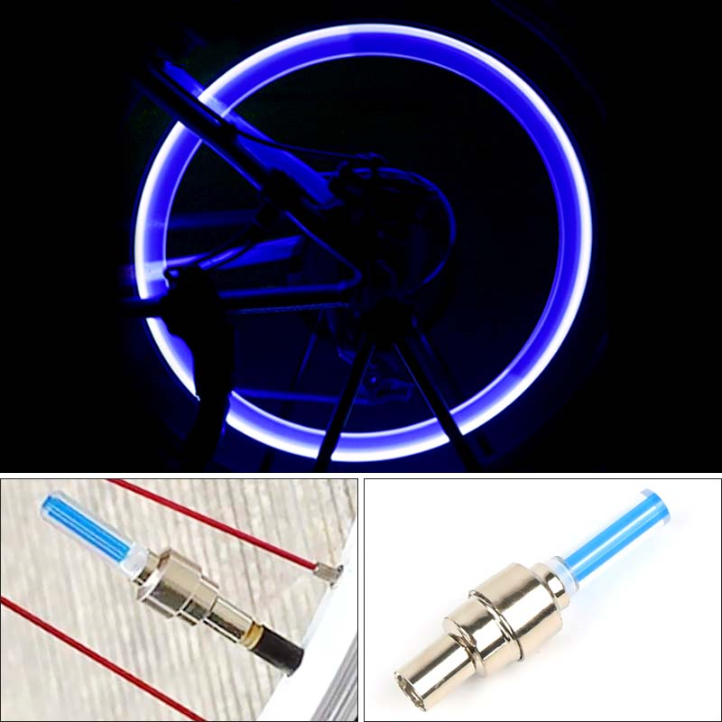 2Pcs Mini LED Bicycle Lights Install at Bicycle Wheel Tire Valve Cycling Bicycle Bike LED Light