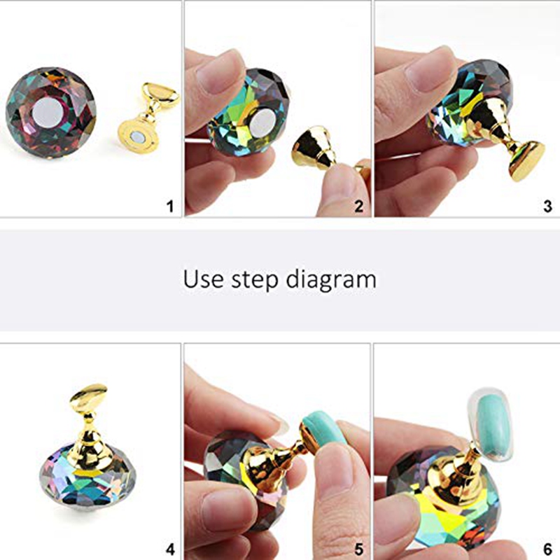 Magnetic Nail Holder Practice Training Display Stand DIY Manicure Tools view 2