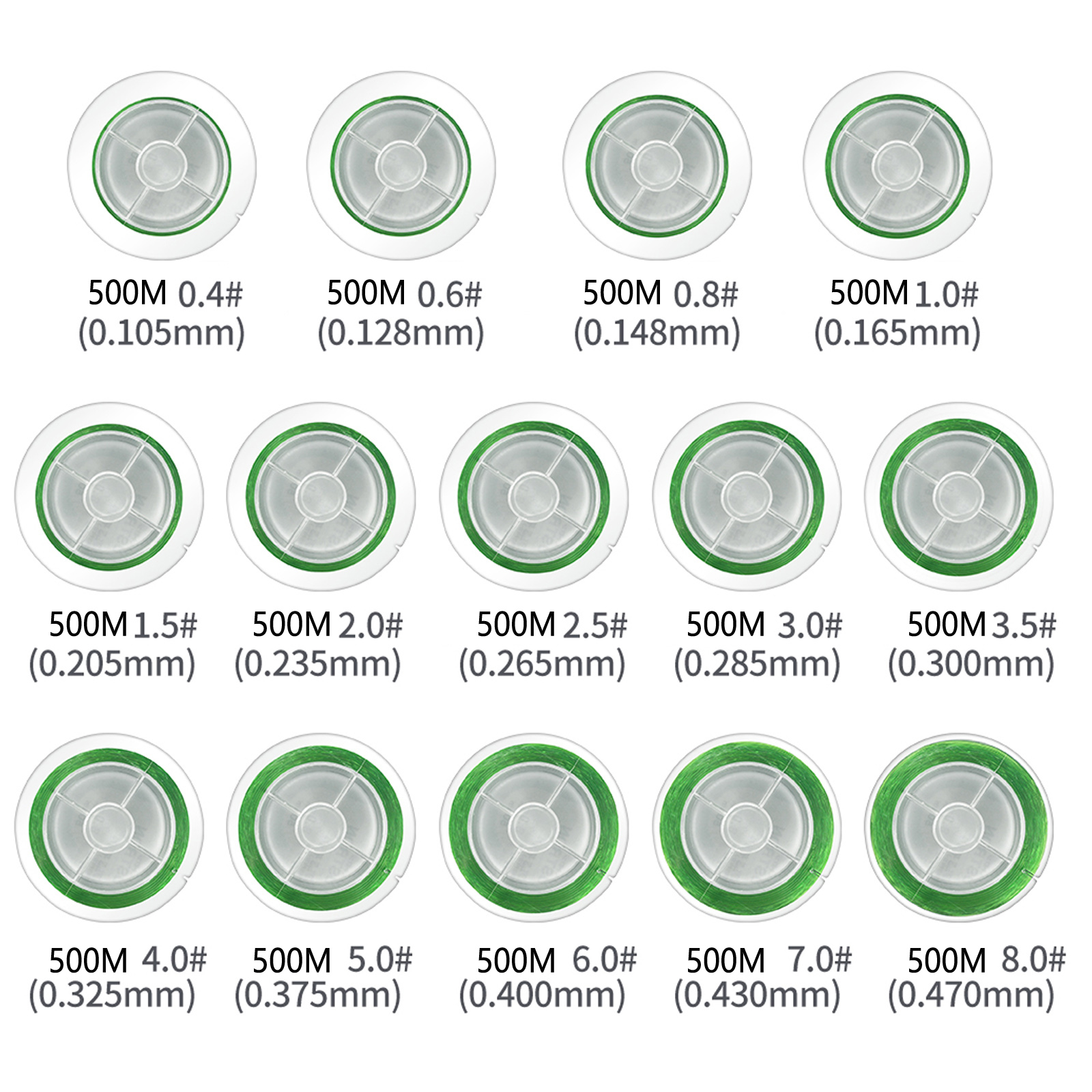 500M Nylon Fishing Line Japanese Durable Monofilament Rock Sea Fishing Line (random color)