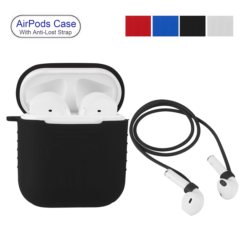 AirPods Case Cover Airpods Charging Case with Airpods Anti-Lost Strap (Airpods not include)