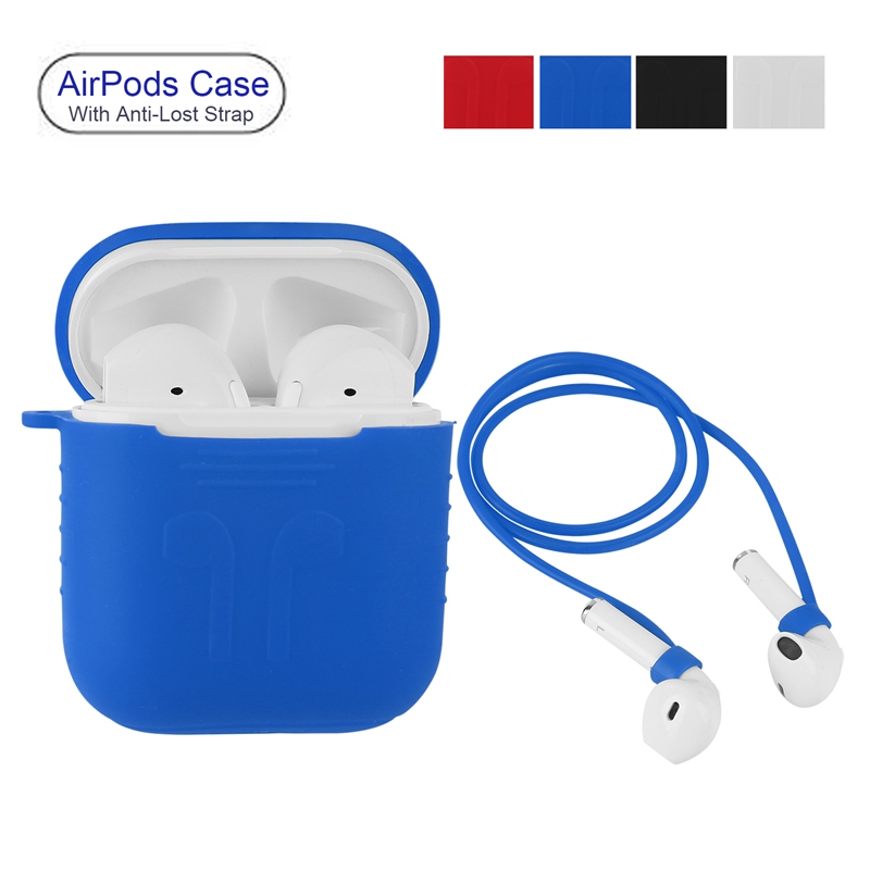 AirPods Case Cover Airpods Charging Case with Airpods Anti-Lost Strap (Airpods not include)