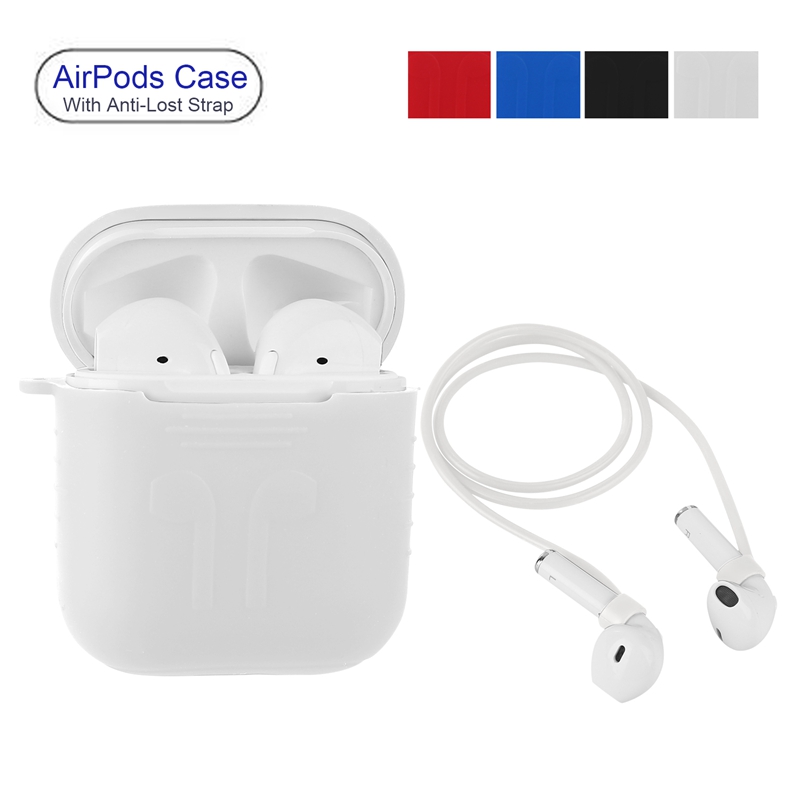 AirPods Case Cover Airpods Charging Case with Airpods Anti-Lost Strap (Airpods not include)