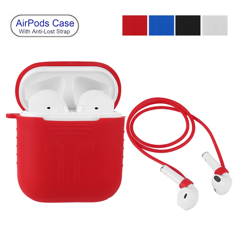 AirPods Case Cover Airpods Charging Case with Airpods Anti-Lost Strap (Airpods not include)