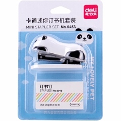 Mini cartoon stapler with 1000 pcs No.10 staples stapler Stationery Office school binding supplies