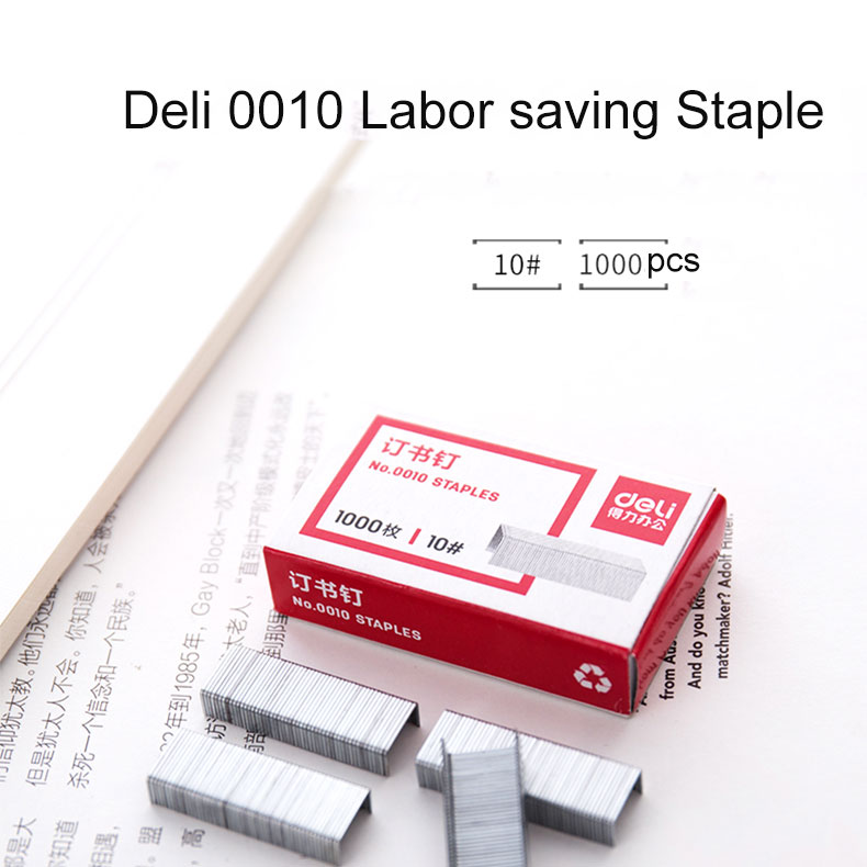 1000pcs/box Staples For Stapler School Office Standard Metal Staples Binding Supplies 0010