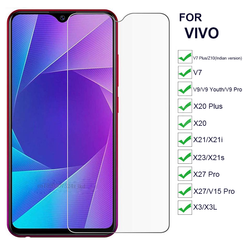 9H Screen Protectors Glass for vivo Z10/V9 Youth/V7 X20 Plus/X21/X21i/X23/X21s/V15 V9 X27 Pro/X3/X3L